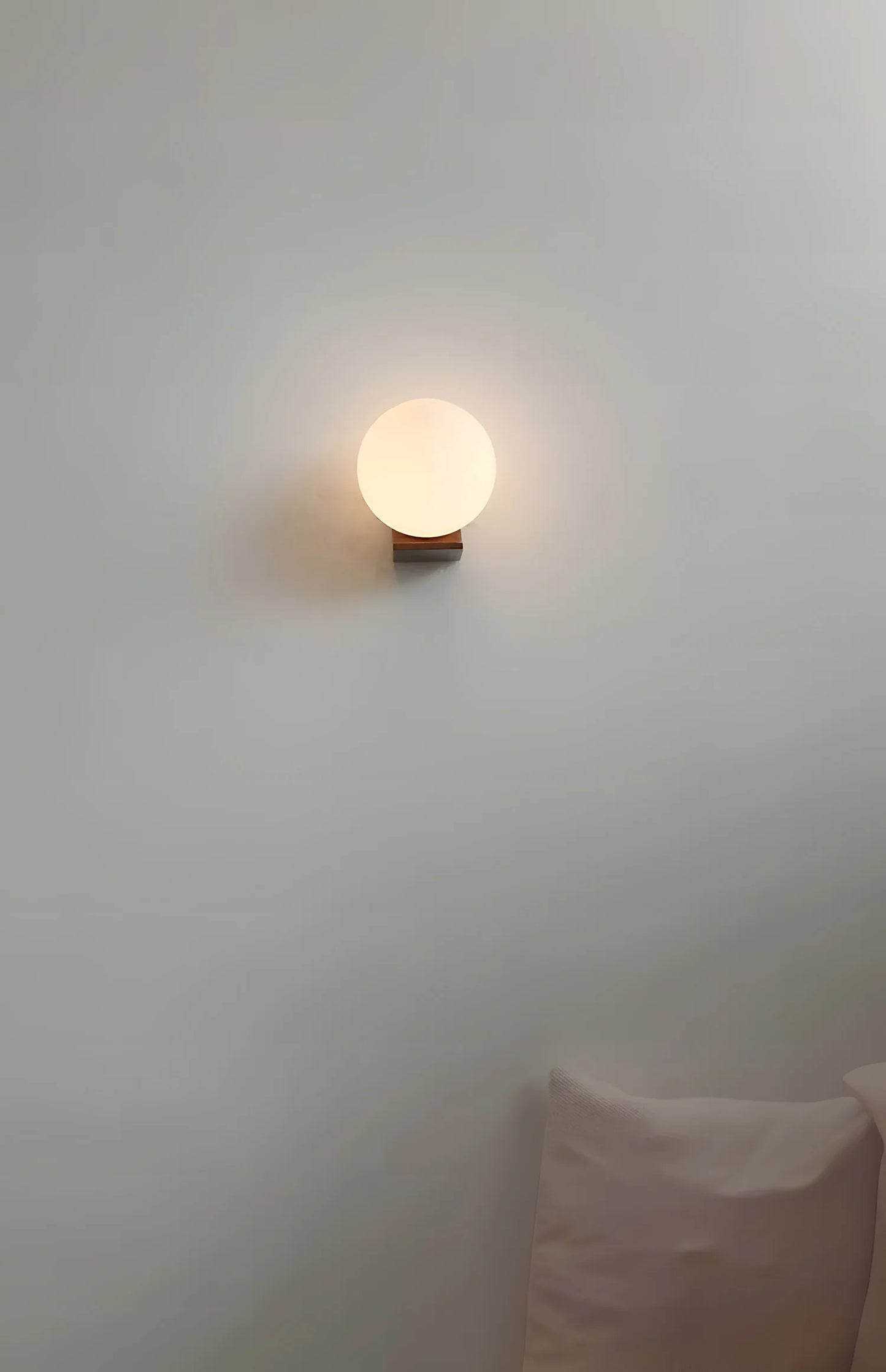 Walnut  Round Ball Glass Wall light Sconces