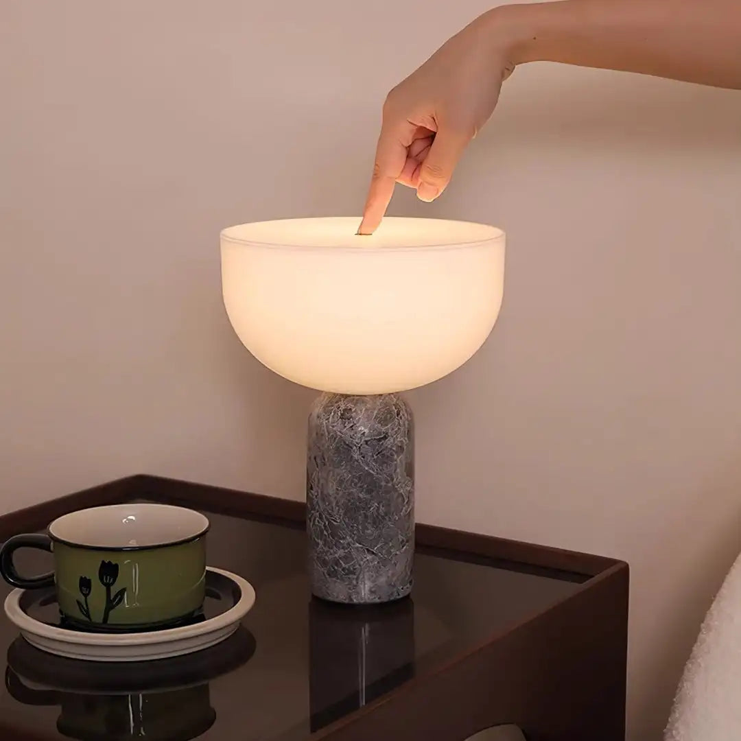 Danish Design Decorative Modern Marble Mushroom Touch Lamp