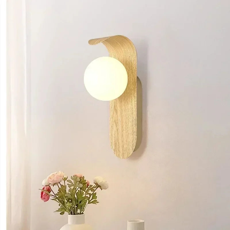 Wood Wall Lamp Acrylic LED Lamp Shad