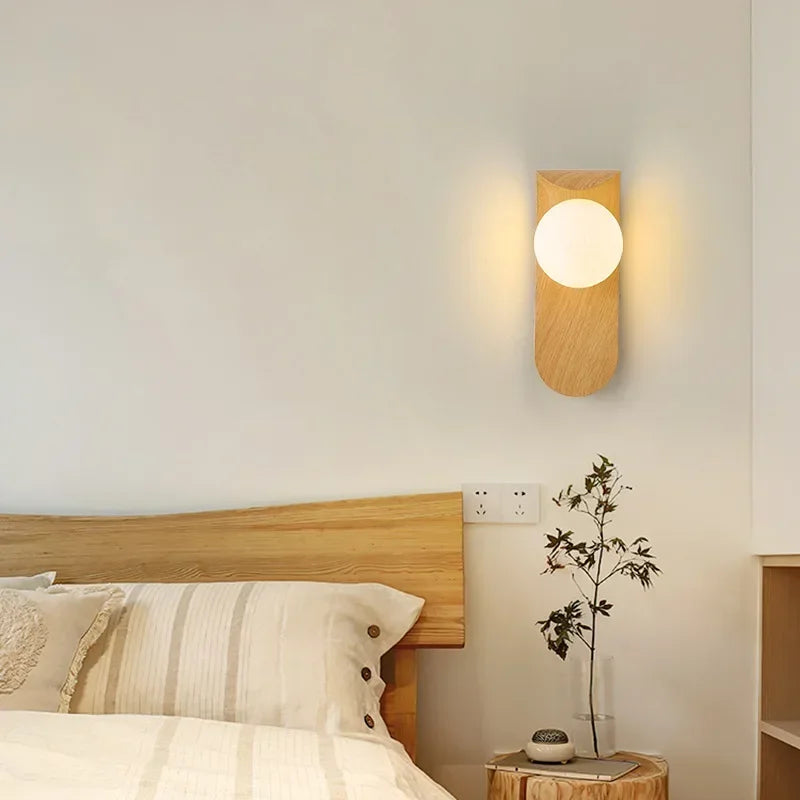 Wood Wall Lamp Acrylic LED Lamp Shad