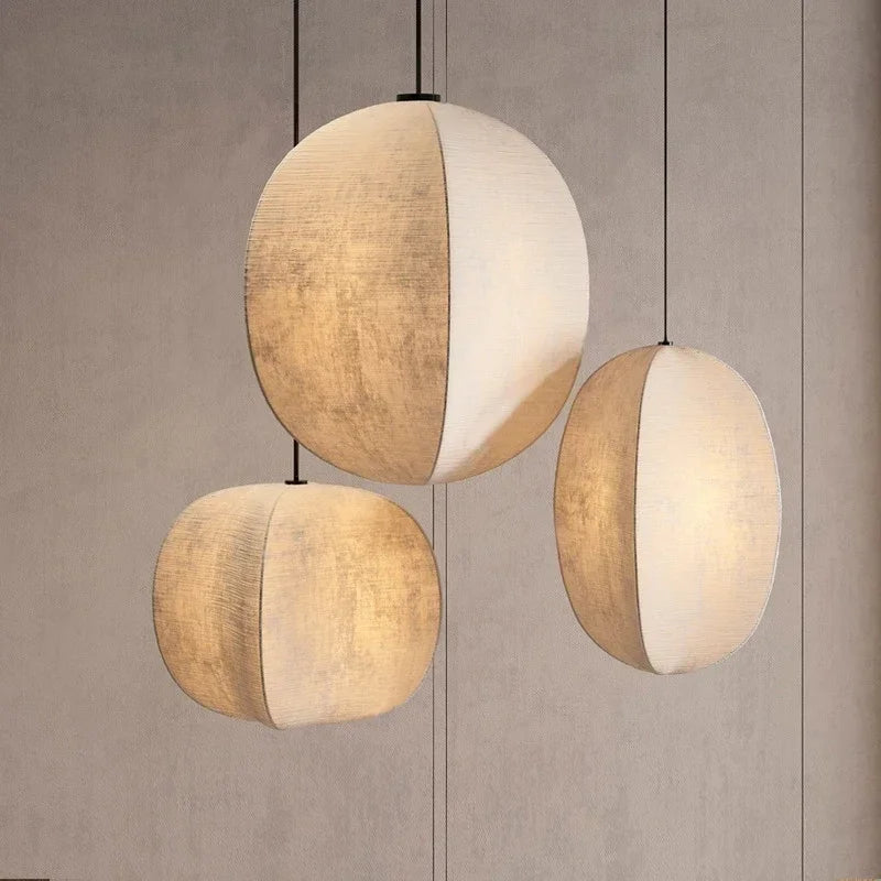 Wabi-Sabi Korean Style Cage LED Lighting Fixtures