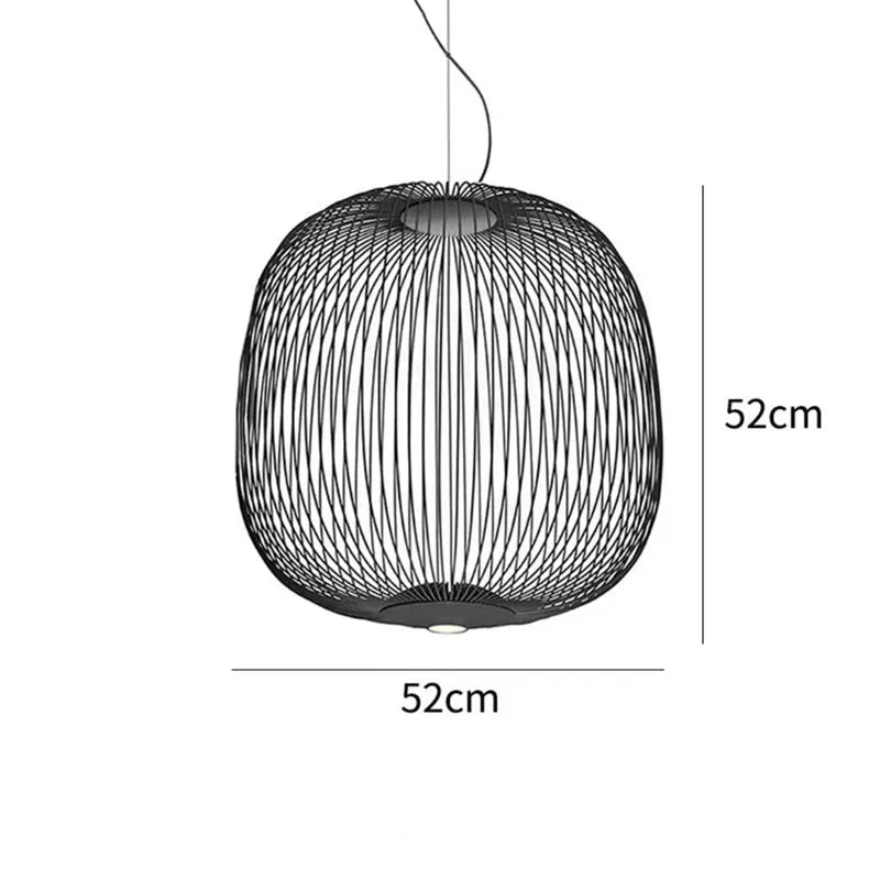 Spokes Pendant Minimalist Birdcage Hanging Light