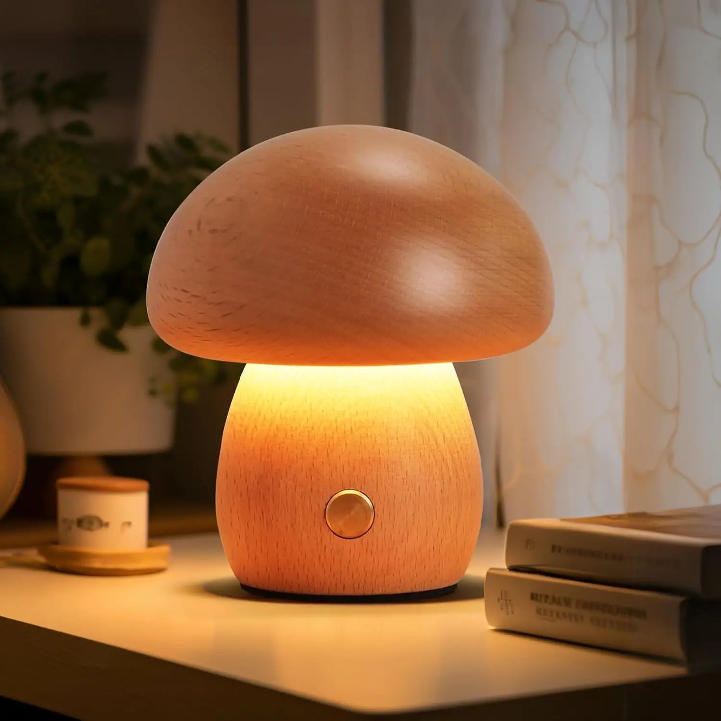 Creative Mushroom LED Portable, Cordless, Rechargeable Mushroom Night Light