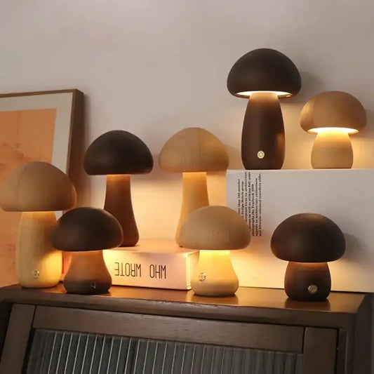 Creative Mushroom LED Portable, Cordless, Rechargeable Mushroom Night Light