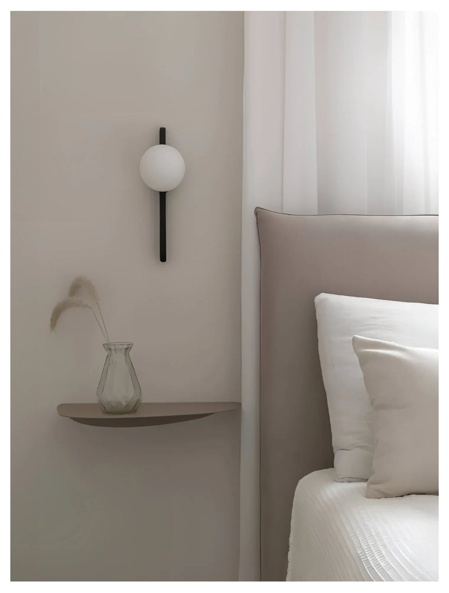 Globe Glass Moonlight Wall Sconce Light