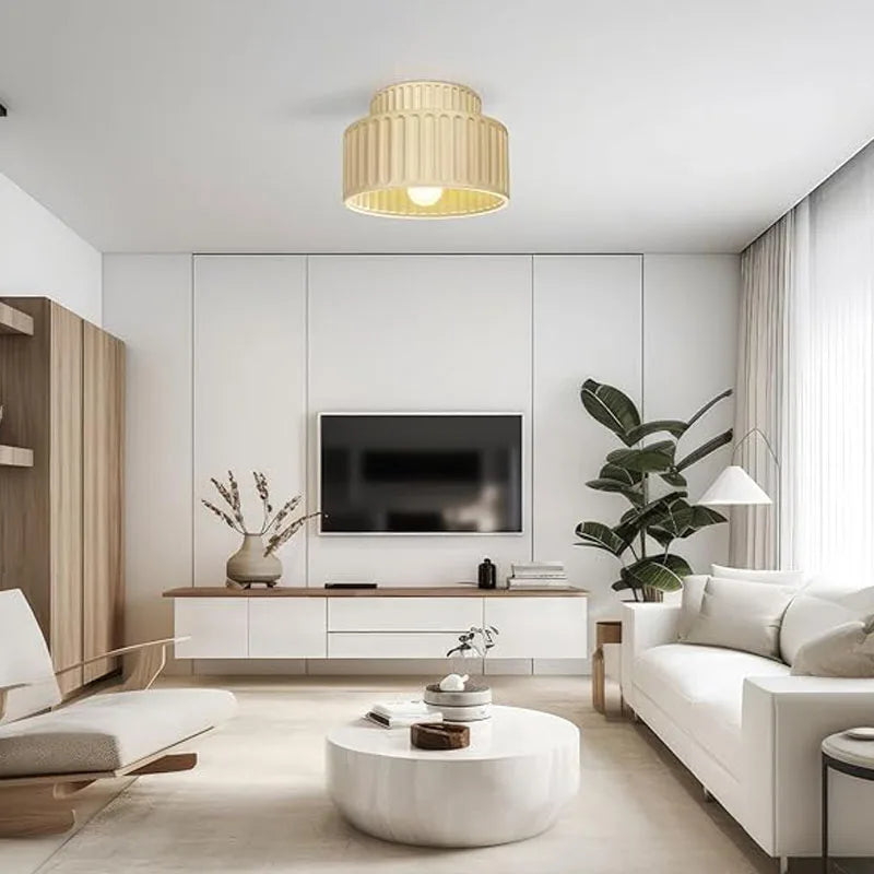 Two Tiered Nordic Resin Cylindrical Decoration Ceiling Lamp