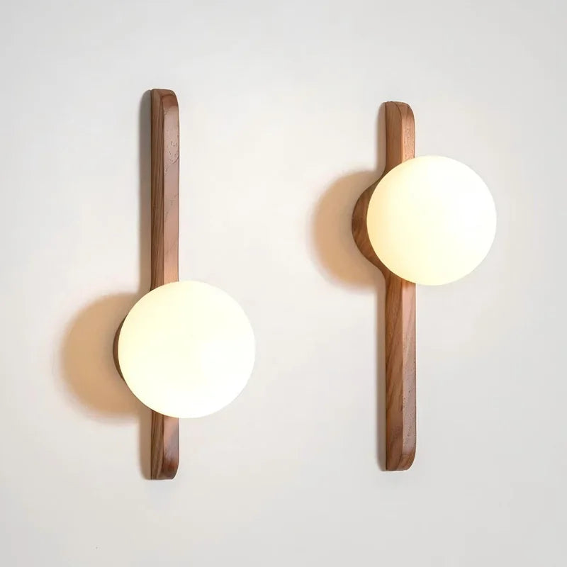 Globe Glass Moonlight Wall Sconce Light