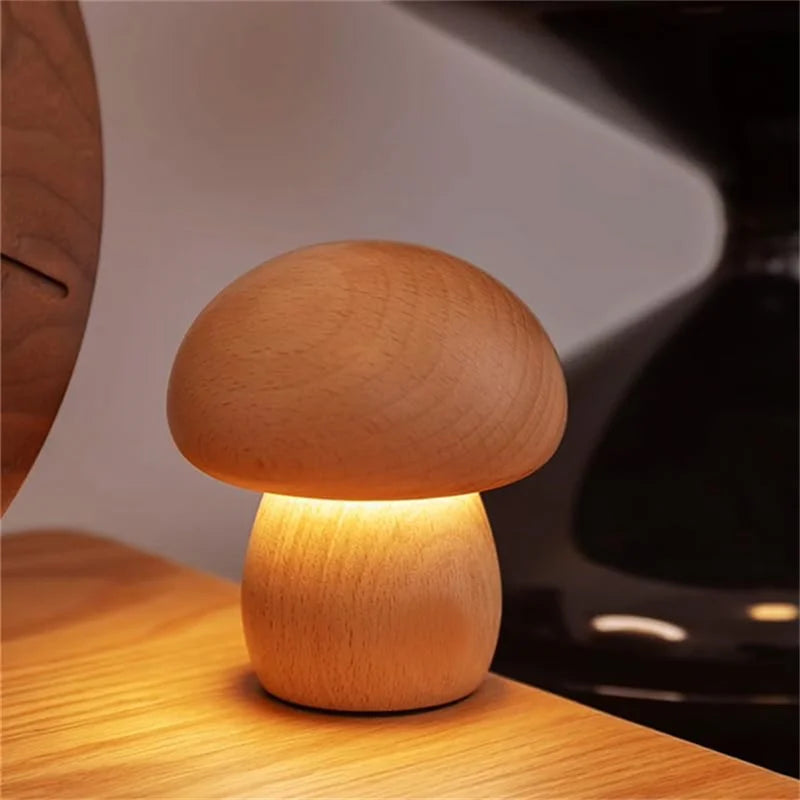 Creative Mushroom LED Portable, Cordless, Rechargeable Mushroom Night Light