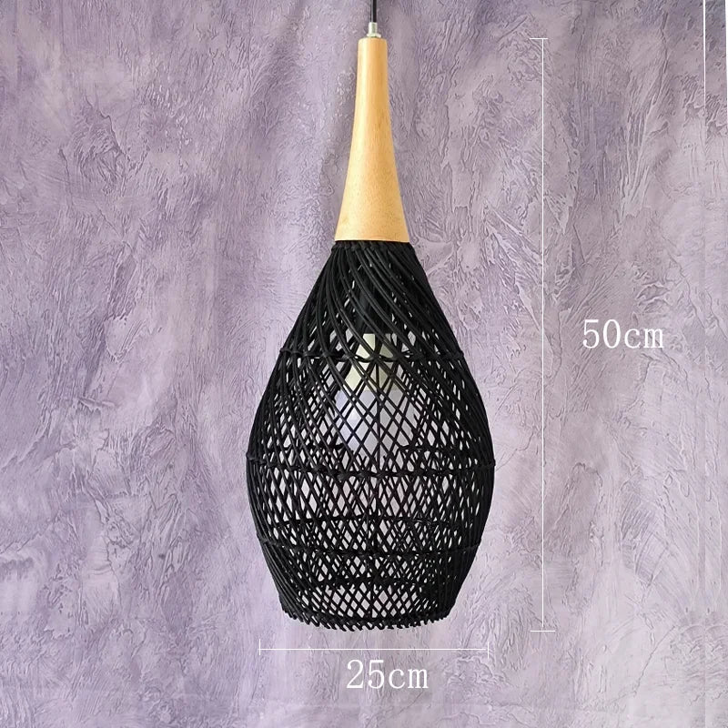 Pendant Vintage Handmade Rattan Lamp
