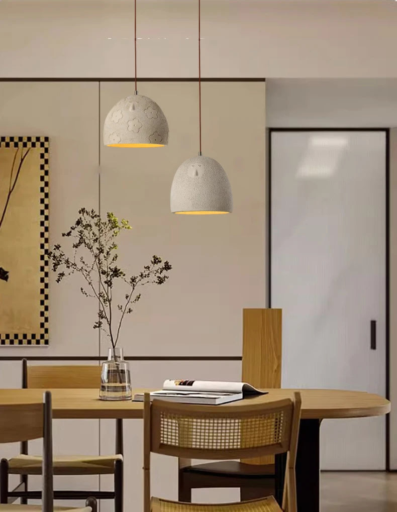 Japanese Style Personalized Creative Art Cement Decor Chandelier