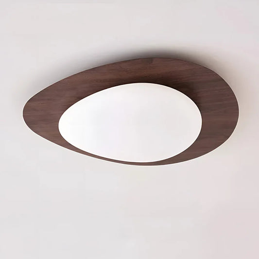 Pebbles Shape Walnut Color Acrylic Ceiling Light