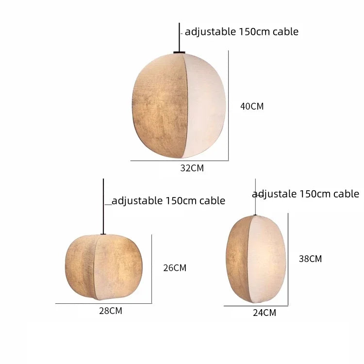 Wabi-Sabi Korean Style Cage LED Lighting Fixtures