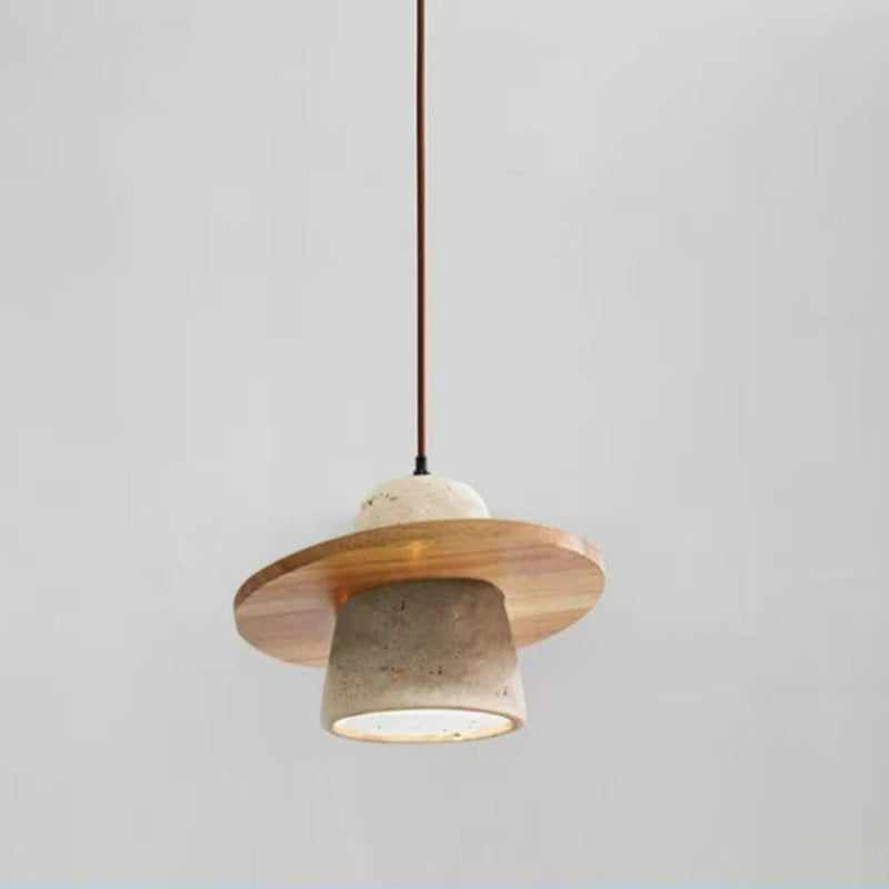 Natural Yellow Cave Stone Pendant Light