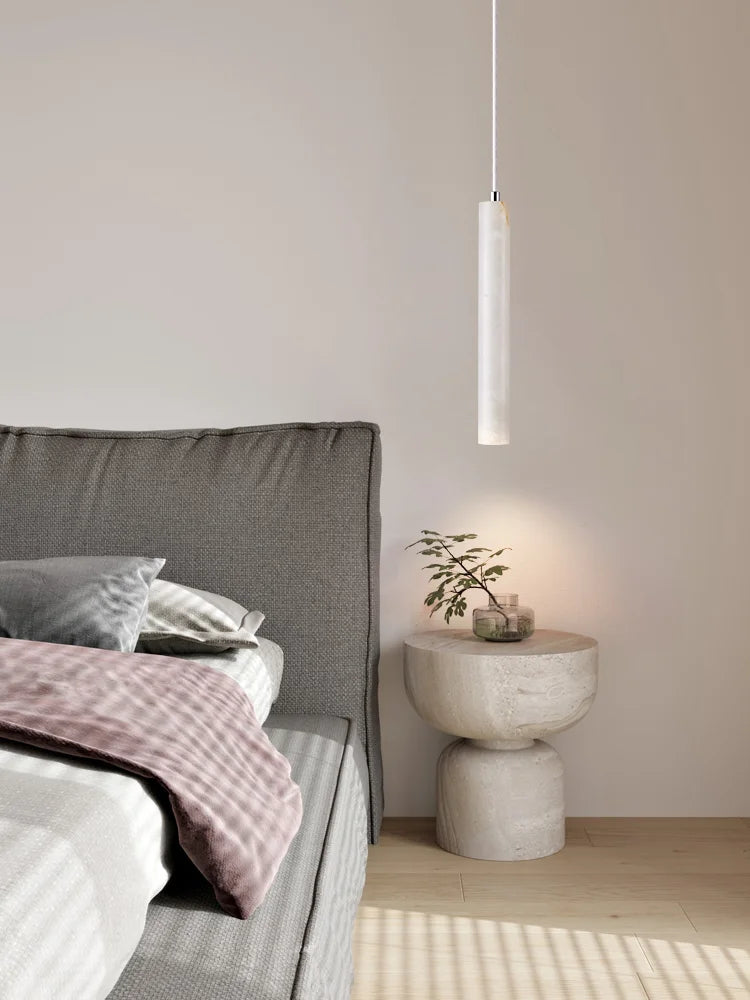 LED Long Tubular Stone Ceiling Lamp