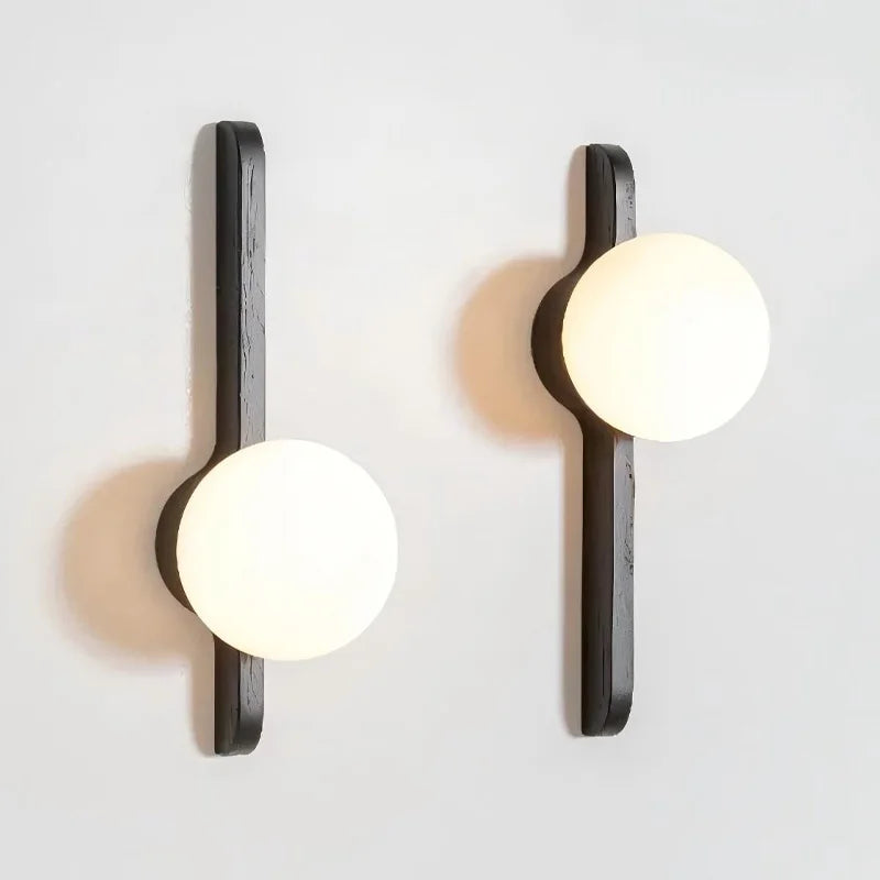 Globe Glass Moonlight Wall Sconce Light