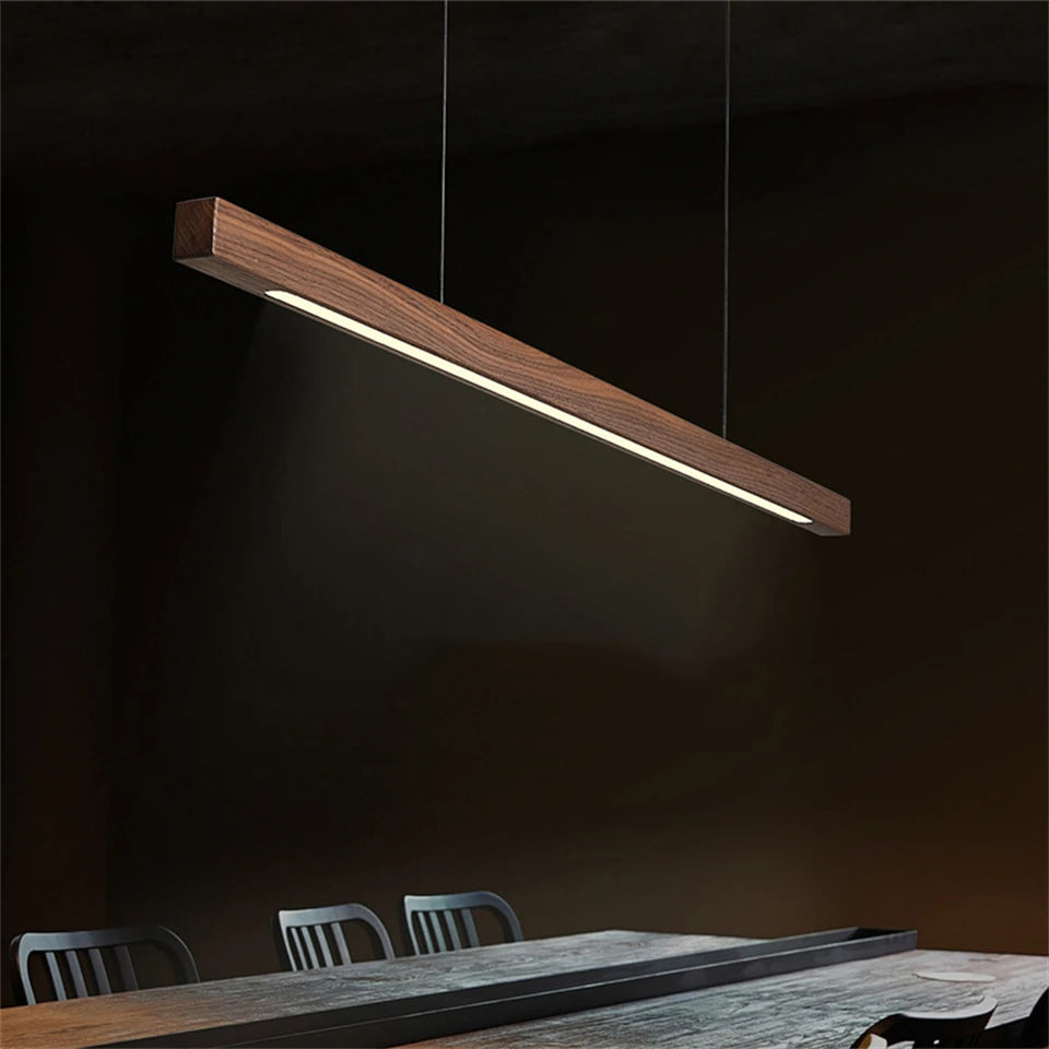 Wooden Tubular Pendant Lights