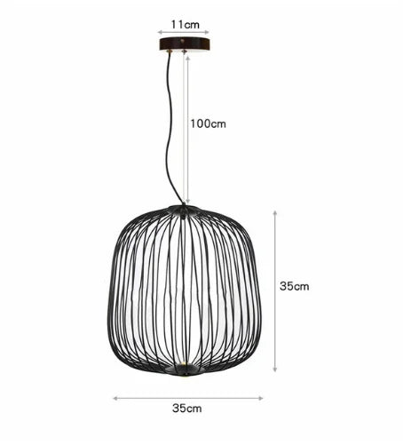 Spokes Pendant Minimalist Birdcage Hanging Light