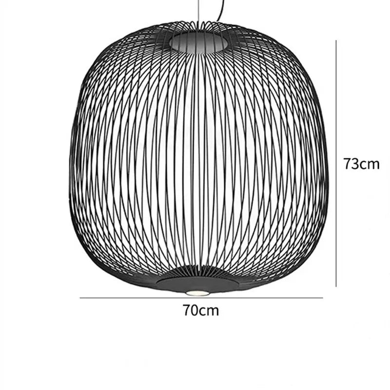 Spokes Pendant Minimalist Birdcage Hanging Light