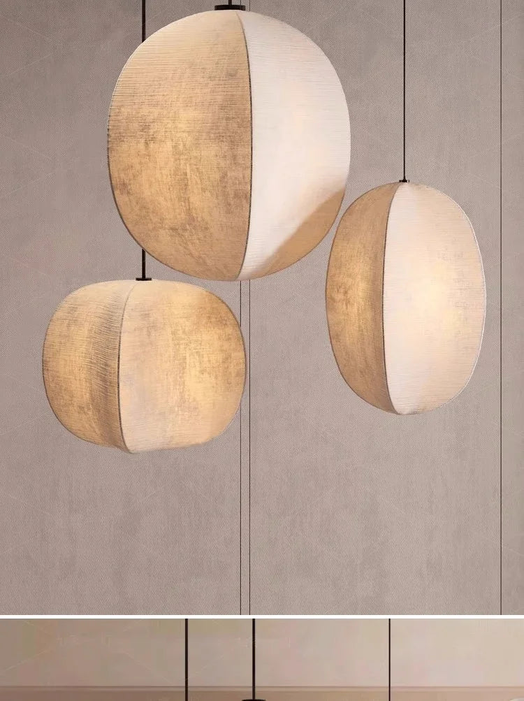 Wabi-Sabi Korean Style Cage LED Lighting Fixtures