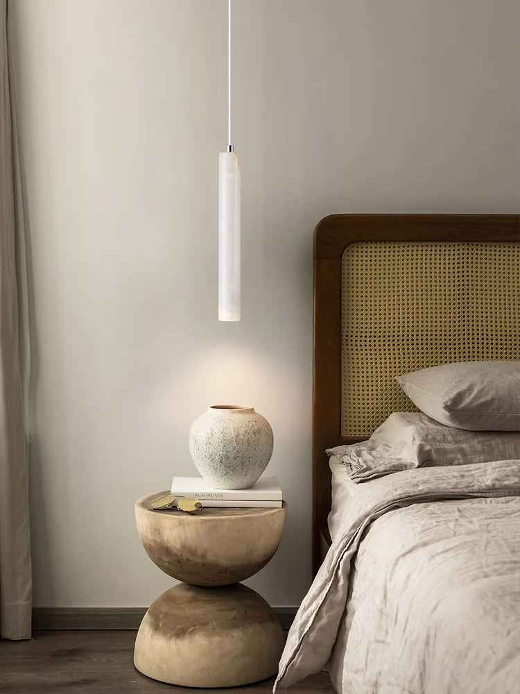 LED Long Tubular Stone Ceiling Lamp