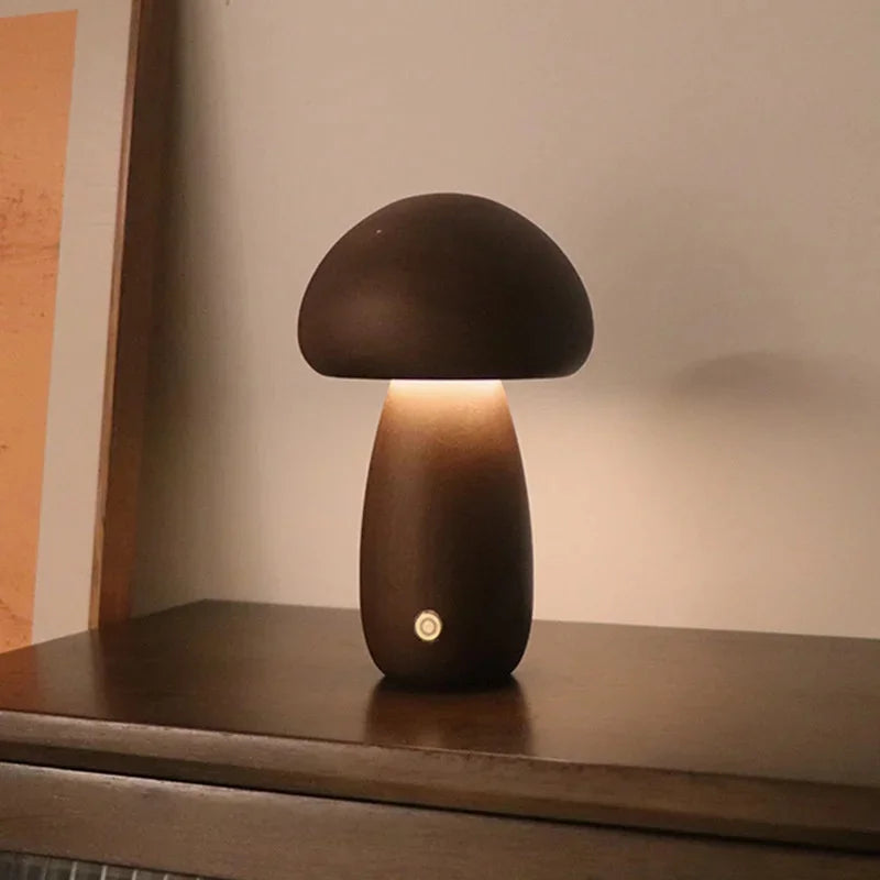 Creative Mushroom LED Portable, Cordless, Rechargeable Mushroom Night Light