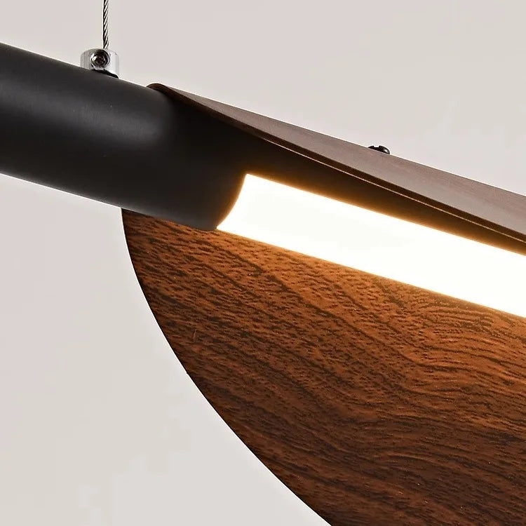 Japanese Wabi Sabi Style Wood Grain LED Pendant Light
