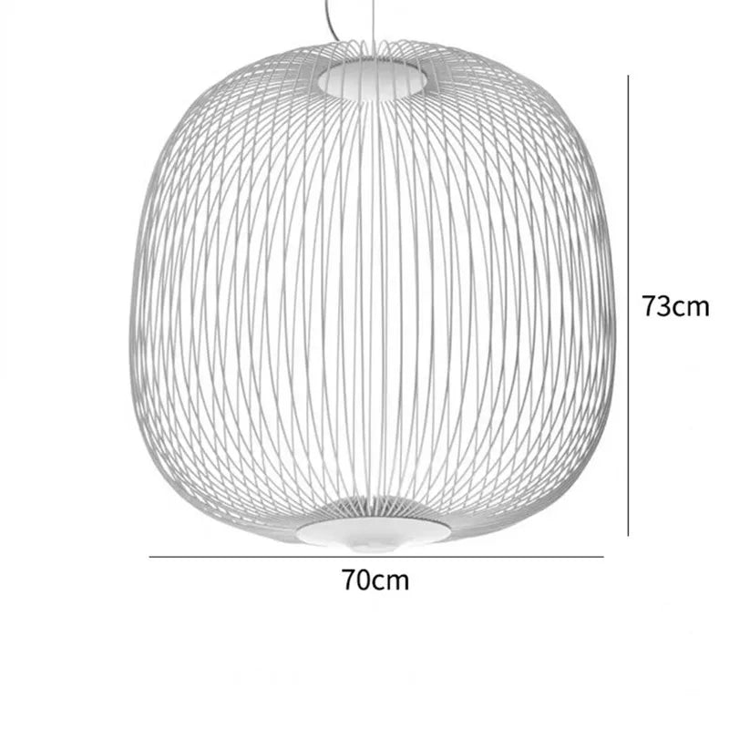 Spokes Pendant Minimalist Birdcage Hanging Light