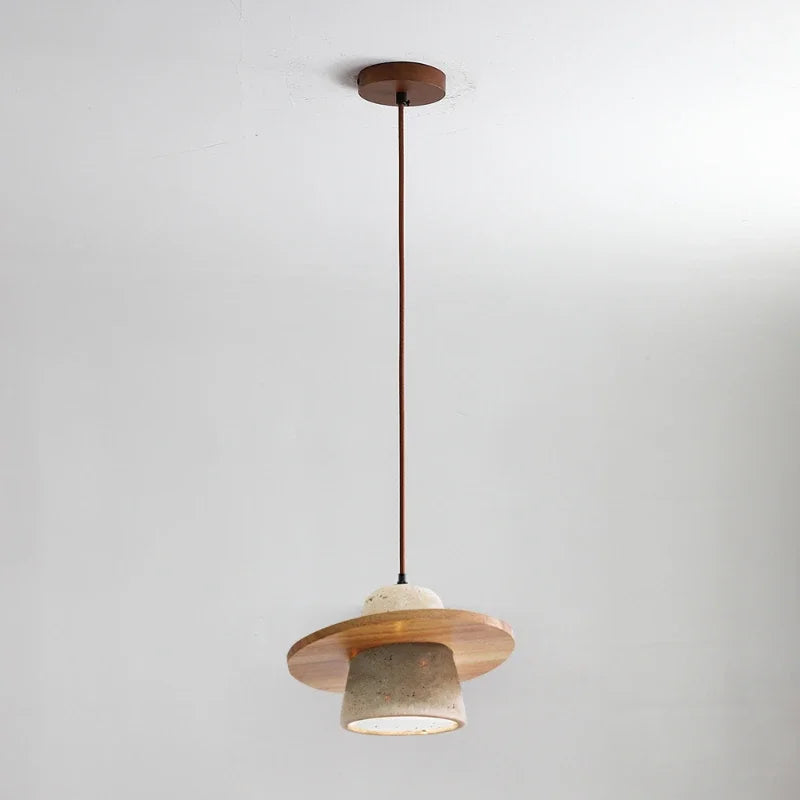 Natural Yellow Cave Stone Pendant Light
